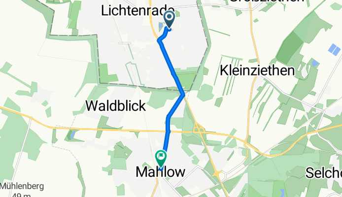 Bornhagenweg, Berlin do Trebbiner Straße, Blankenfelde-Mahlow