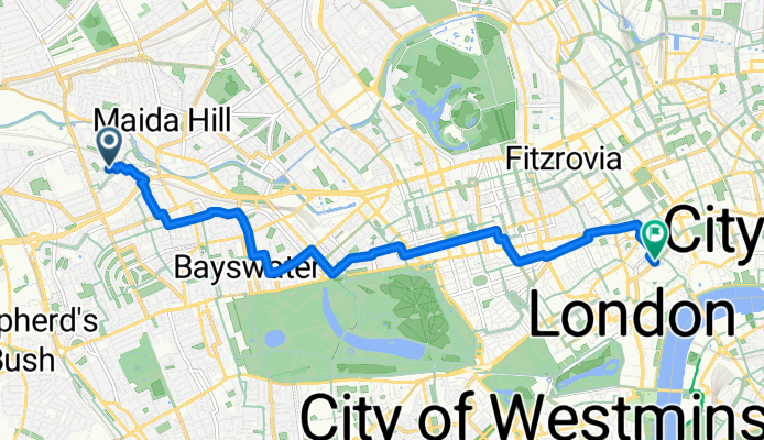 Faraday Road, London to Floral Street, London