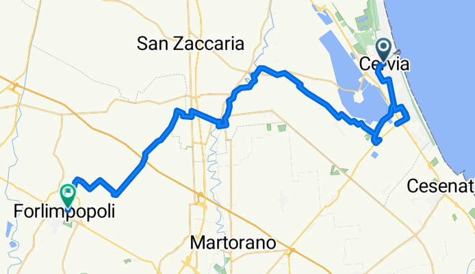 Da Cervia Piazza Andrea Costa a Via Duca d'Aosta 80/A