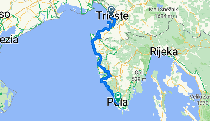 Via del Mercato Vecchio, Trieste a Ulica Bartolomea Dei Vitrei, Pola