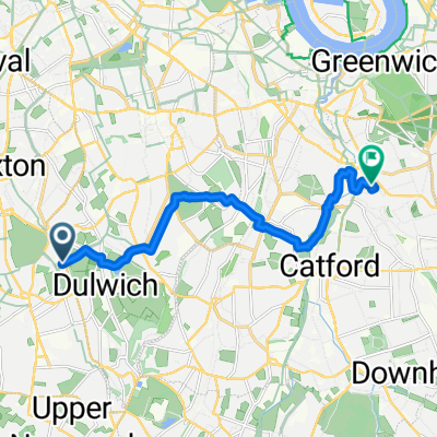 Rosendale Road, London to Clarendon Rise, London