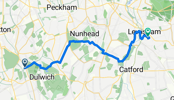 Rosendale Road, London to Clarendon Rise, London