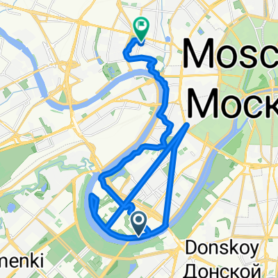 Лужнецкая набережная, Москва до улица Красная Пресня, Москва