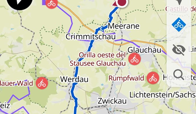 Foto 1 de la ruta de Bikemap "De Platnerstraße a Rybniční"