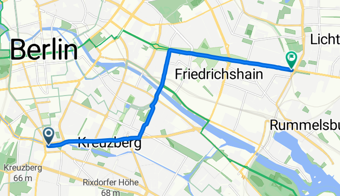 Mehringdamm nach Frankfurter Allee