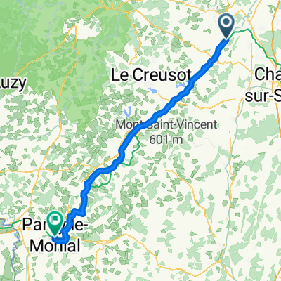 Le Pont de Cheilly, Cheilly-lès-Maranges nach Rue Victor Hugo, Paray-le-Monial