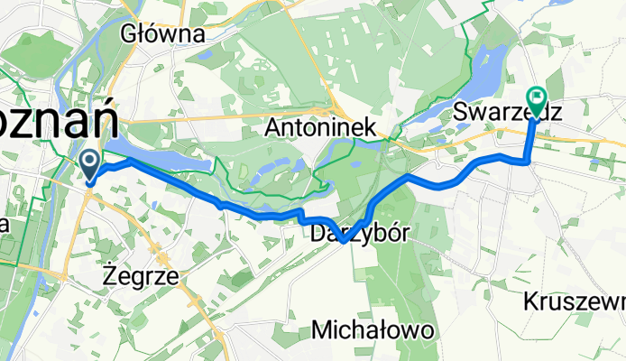 Bolesława Krzywoustego, Poznań do Wrzesińska, Swarzędz