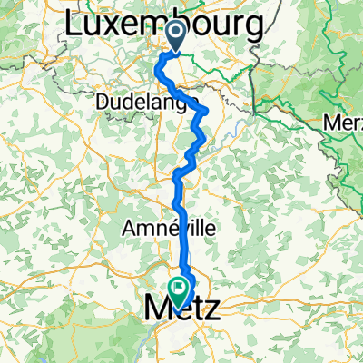 Rue Nicolas Wester, Alzingen nach Boulevard Robert Sérot, Metz