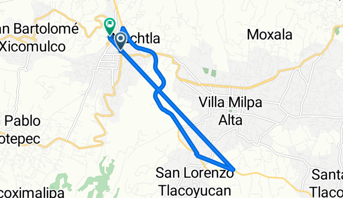 De Avenida Miguel Hidalgo a Camino a San Bartolomé Xicomulco