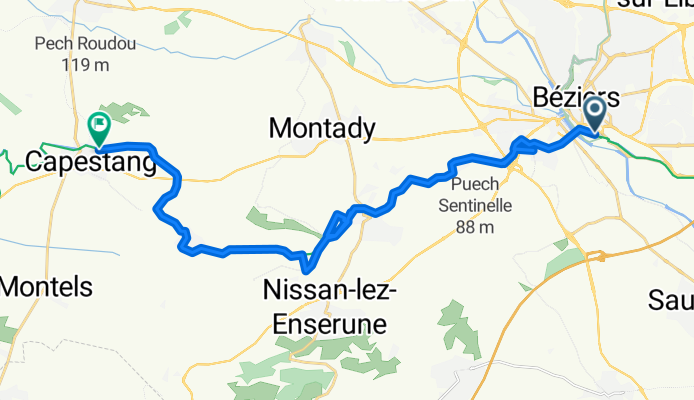 Rue des Péniches to Avenue de l'Occitanie