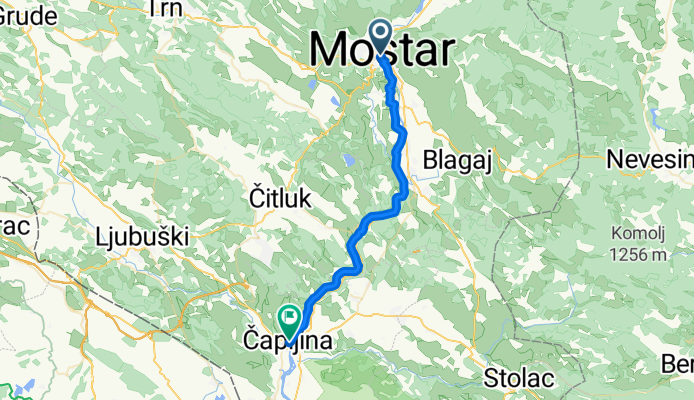 Mostar to Gojka Šuška, Capljina