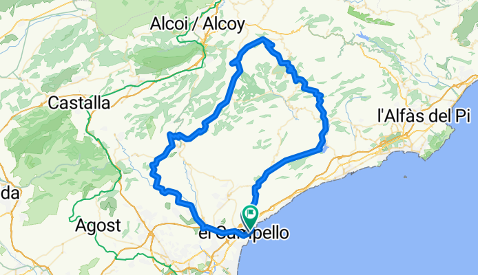 Campillo-Xixona-Torremançanes-coll de Benifallim-Penáguila