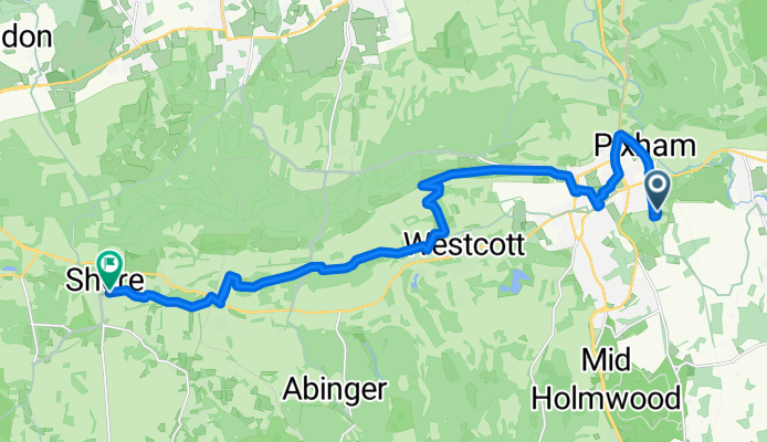 Route to Guildford