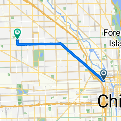 W Kinzie St, Chicago to W Armitage Ave, Chicago