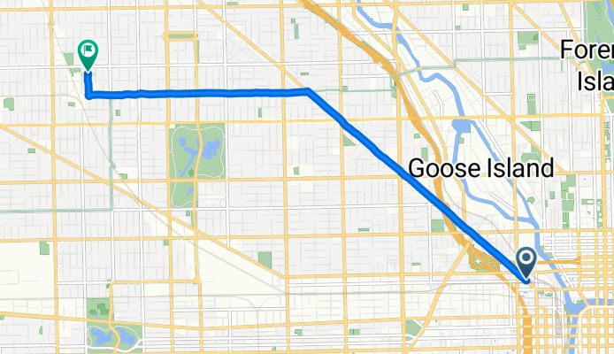 W Kinzie St, Chicago to W Armitage Ave, Chicago