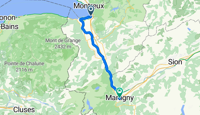 From Villeneuve (Vaud) to Martigny