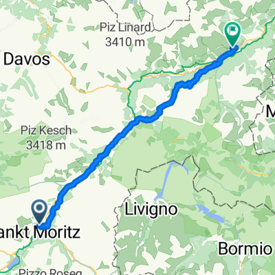 Via Chalchera, Celerina/Schlarigna nach Curtin Sot, Sent