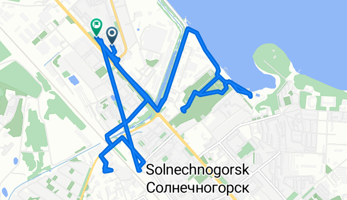 Вертлинская улица, Солнечногорск до Вертлинская улица, Солнечногорск