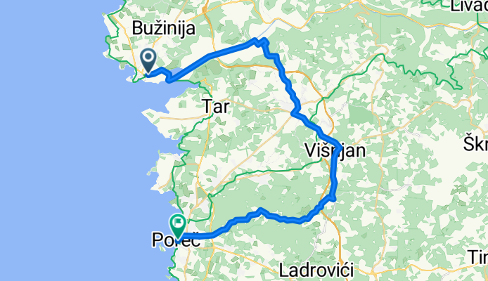 Novigrad -Poreč Schotterweg Mirna Tal