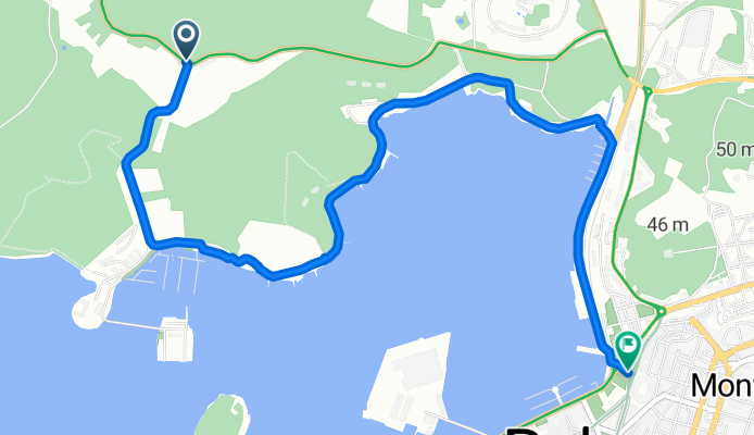 Variante entlang der Küste