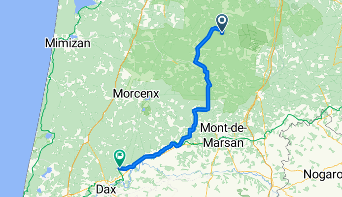 From Luxey to Saint-Vincent-de-Paul