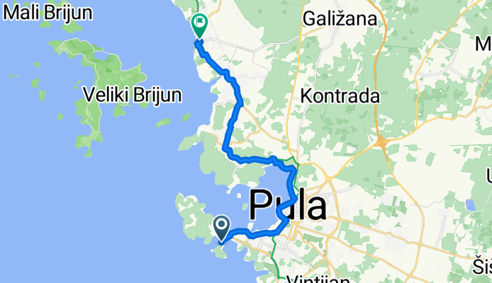 Ulica Stoja, Pula nach Brionska, Fažana
