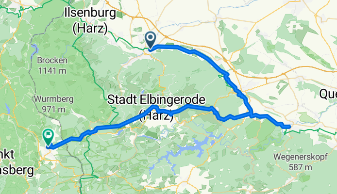 Grüne Straße, Wernigerode to Herzog-Wilhelm-Straße, Braunlage