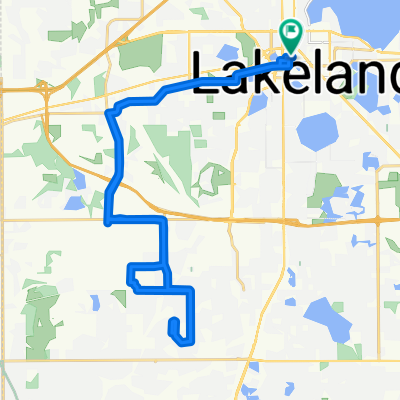E Oak St, Lakeland to E Oak St, Lakeland