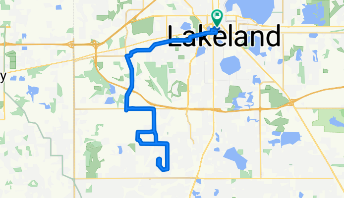 E Oak St, Lakeland to E Oak St, Lakeland