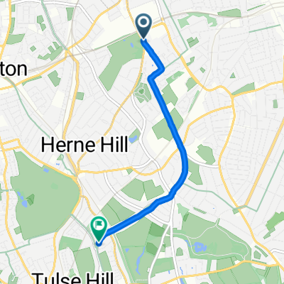 Champion Park, London to Rosendale Road, London