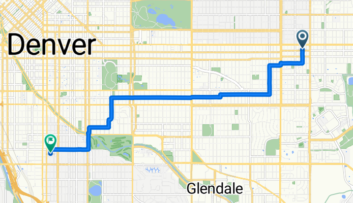 E Colfax Ave, Denver to S Lincoln St, Denver