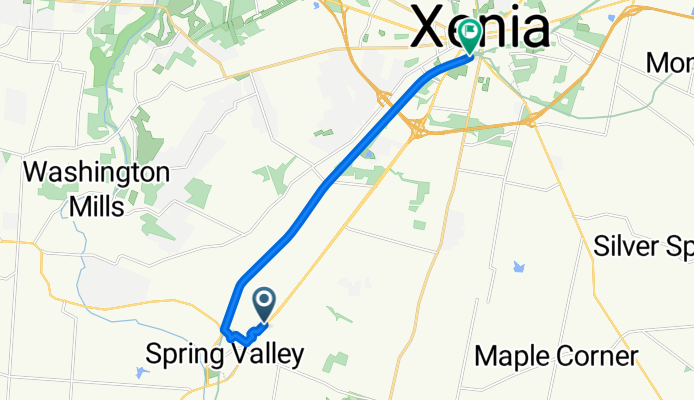 spring valley to xenia