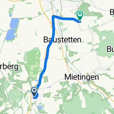 In der Au, Mietingen nach Am Flugplatz, Laupheim