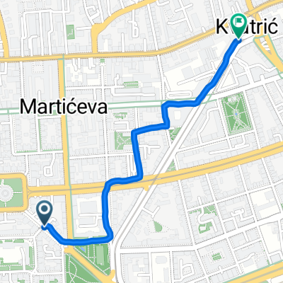 Ulica kneza Višeslava, Zagreb to Trg Eugena Kvaternika, Zagreb
