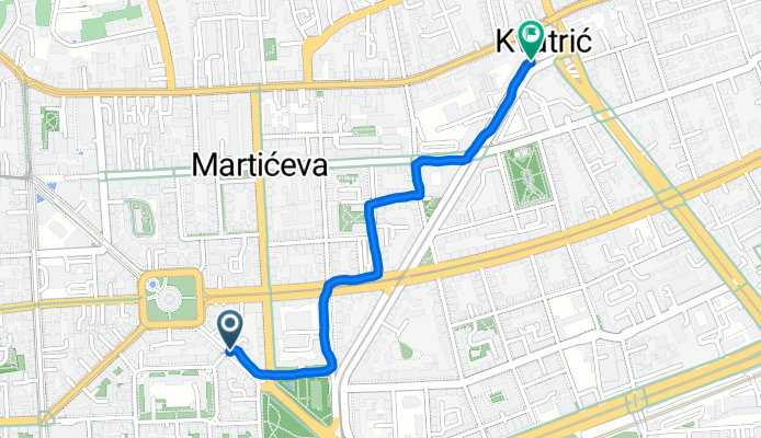 Ulica kneza Višeslava, Zagreb to Trg Eugena Kvaternika, Zagreb