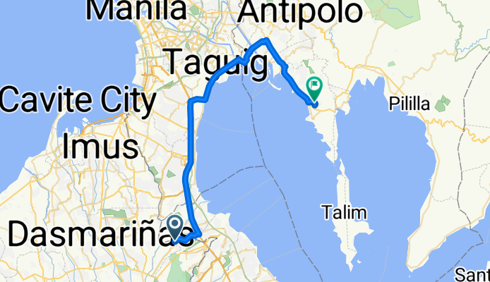 Route from Mayors Drive