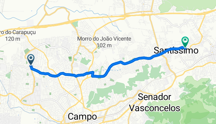 De Rua Projetada A a Rua Roma Antiga