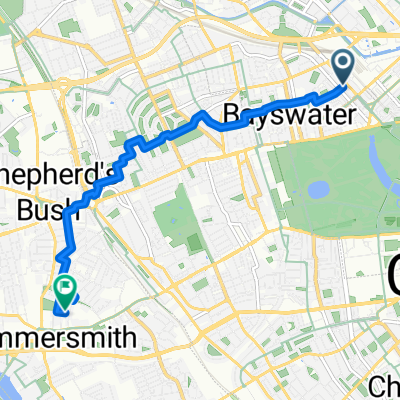 Chilworth Street, London to Hammersmith Road, London