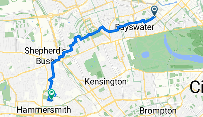 Chilworth Street, London to Hammersmith Road, London