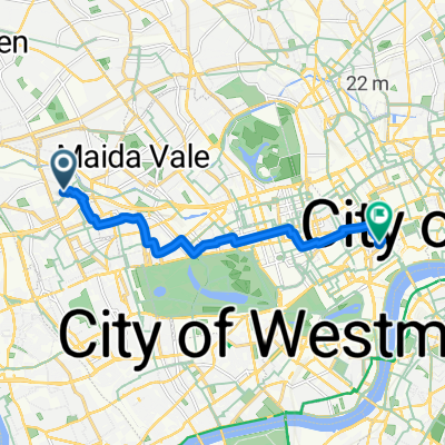 Faraday Road, London to Floral Street, London