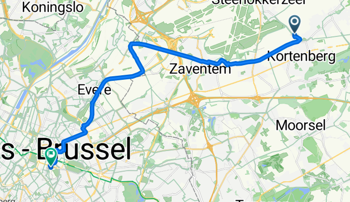 Mechelsesteenweg, Kortenberg naar Ardennestraat, Brussel