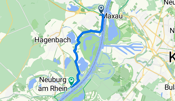 Eisenbahnstraße, Wörth am Rhein nach Bruchweg, Neuburg am Rhein