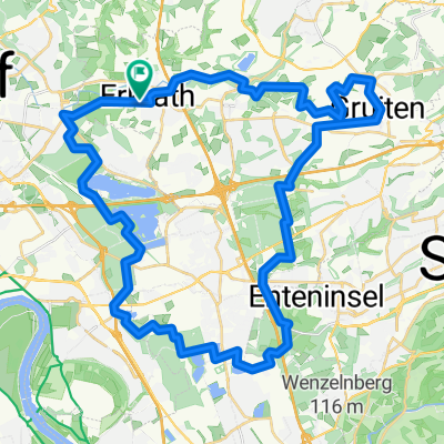 Das Neandertalüber die Ohligser Heide und den Elbsee - Schleife von Erkrath aus