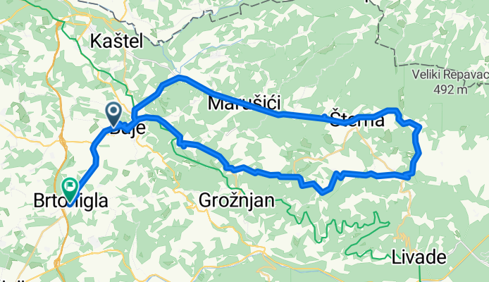 Ulica Brolo nach Srednja Ulica