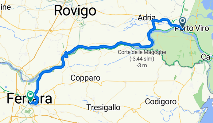 Via Pioppa, Porto Viro nach Via Cammello, Ferrara