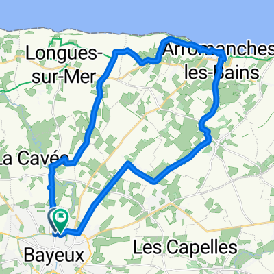 Avenue de la Vallée des Prés, Bayeux naar Avenue de la Vallée des Prés, Bayeux