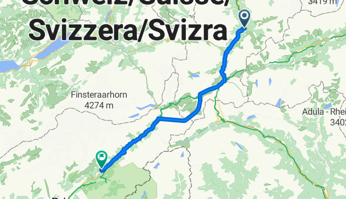 Gotthardstrasse, Amsteg nach Fieschertalstrasse, Fiesch