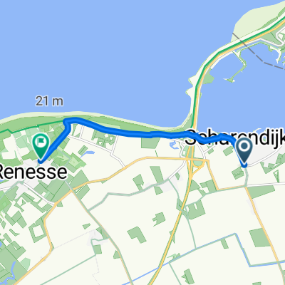 Elkerzeeseweg nach Lange Reke