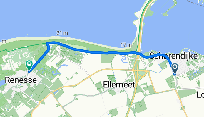 Elkerzeeseweg nach Lange Reke