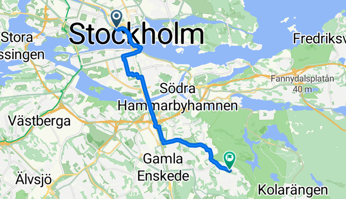 Hantverkargatan, Stockholm to Emågatan, Bagarmossen